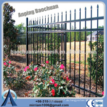Baochuan fabelhaft heiß getaucht galvanisierten Stahl Zaun / Schmiedeeisen / Aluminium Zaun